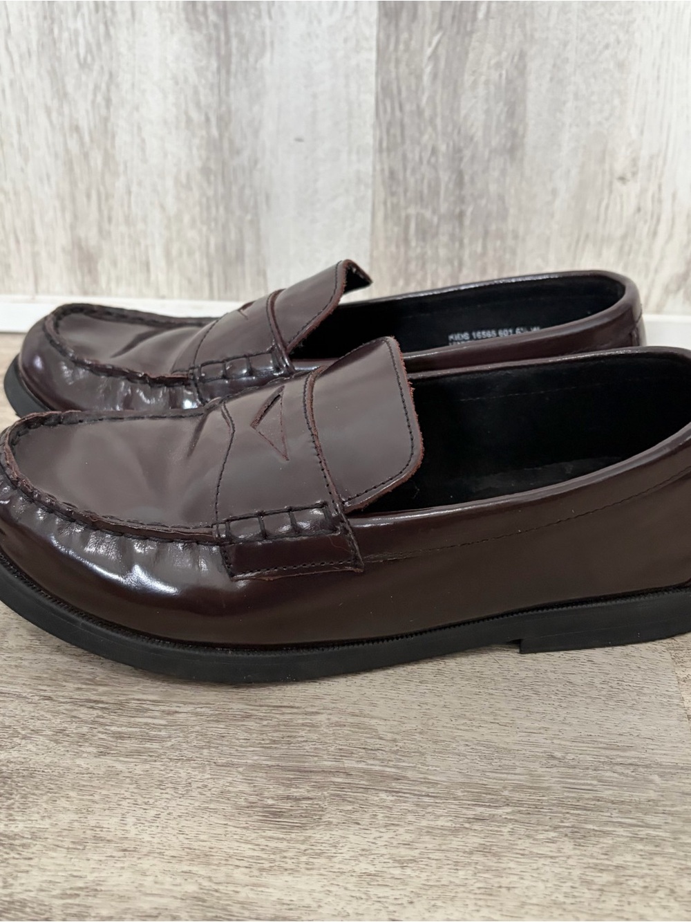 Florsheim Croquet Penny Loafer Jr. Dress shoes Boys Children Youth 6.5W burgundy